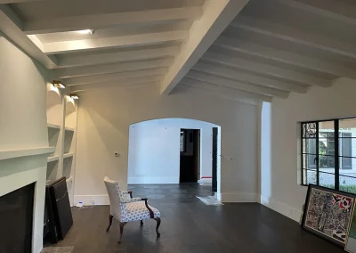 Newly plastered living room