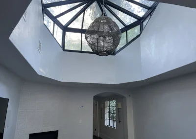 Newly plastered skylight