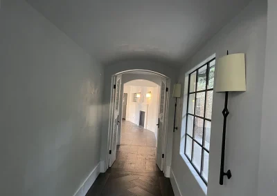 Newly plastered hallway